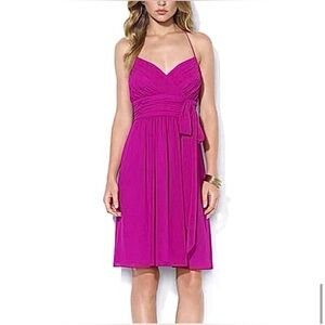 Lauren Ralph Lauren Halter Bow Dress in berry - Size: 4